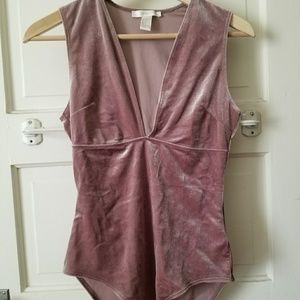 Mauve Velveteen Bodysuit